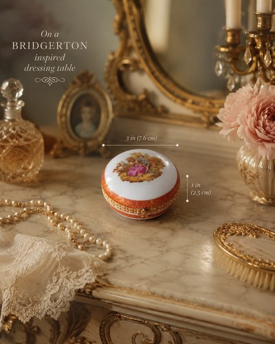 Regency inspired round - round, trinket