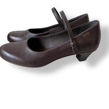 Camper Brown Leather Mary Jane Shoes 36 Uk 6 Vintage Style Heel Helena Bajo