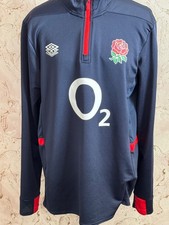 2023-2024 England Rugby Mid Layer Top (Navy Blazer) Umbro 1/4 zip medium