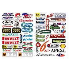 53x Stickers 2 A4 Sheets -