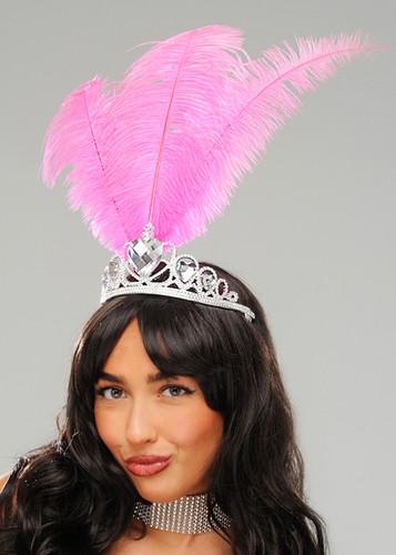 Bright pink feather showgirl - feather,