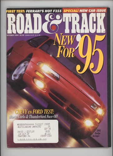 Road track october - &, 1994