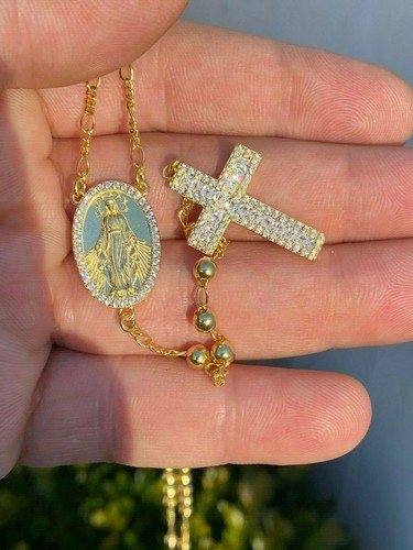 Rosary beads necklace 14k - necklace,