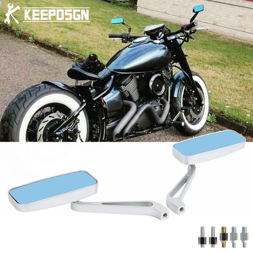 Silver rectangle side mirrors - silver,