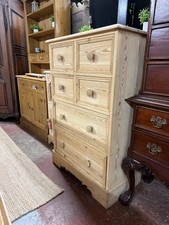 Tall Stripped Pine Drawers