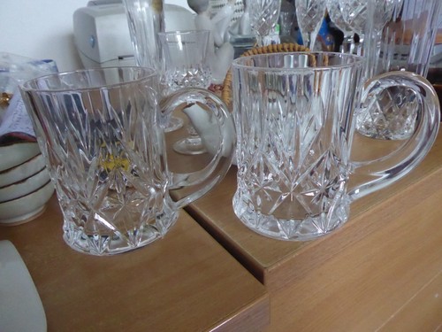 Pair tankards half pint - half,