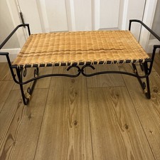 Wicker Rattan and metal Lap Tray Breakfast Bed sofa Folding decorative 