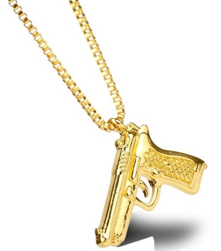 Gold silver beretta gun - gold,