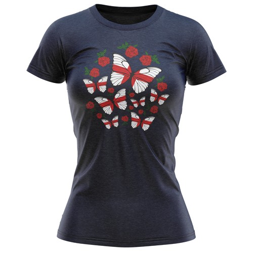 England rose butterfly - rose, womens
