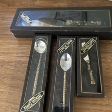 Collectable Creative Copper Cake Slice .2spoons And Butter Spreader In Boxes