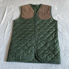 Lavenhan Vintage Gilet Vest Mens Medium Green Outdoor Made in England Patches