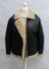 Vtg brown sheepskin leather