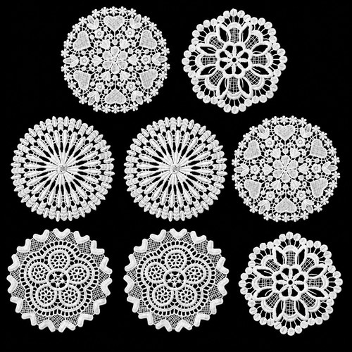8pcs vintage lace doilies for - lace,