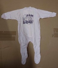 I'm too sexy for my nappy - Slogan Baby Biker Babygrow Sleepsuit Pink Clearance