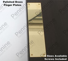 *Door Finger Plates 75mm Push Plates 6 Finishes Available 3 Sizes British Made