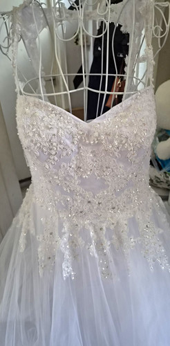 White tulle lace ball - tulle,