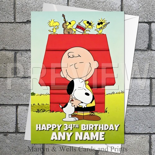 Snoopy birthday card - ., 5x7