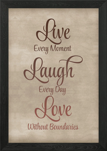 Live laugh love - framed, wall