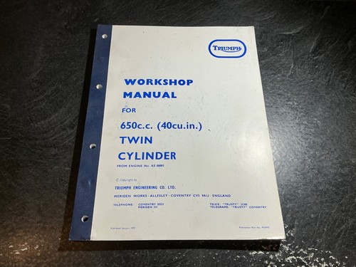 Triumph 650cc twin cylinder - 650cc,