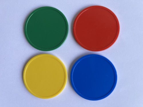 Large plastic tokens mixed - large,