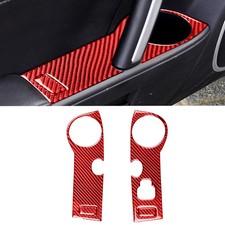 4Pcs Red Carbon Fiber Door