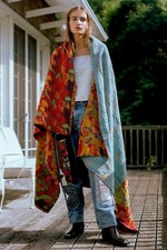 Reversible kantha quilt indian - kantha,