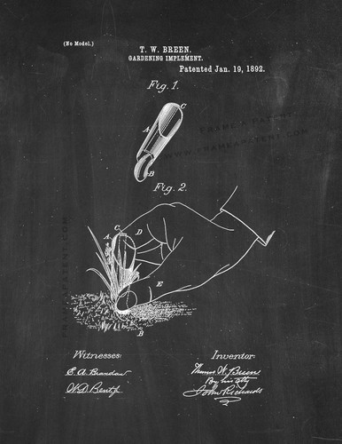 Gardening implement patent - gardening,