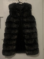 Luxe Shaggy Faux Fur Gilet XXL