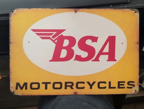 Bsa motorcycles steel sign - motorcycles, 12