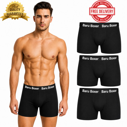 Pack mens black boxer - black,