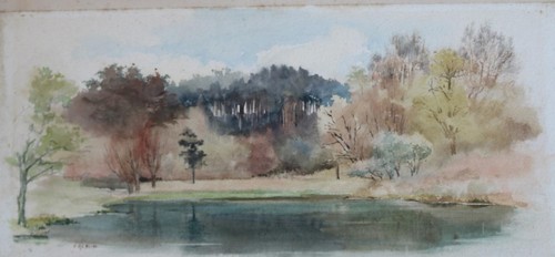 Antique watercolour wells - watercolour,