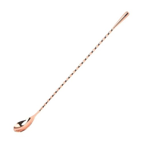 Stainless steel cocktail spoon - steel,