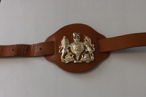 Military badge leather - on,