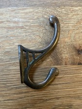 Vintage Cast Iron Double Hanging Coat Hook Peg Hanger Old Style. Free P&P!