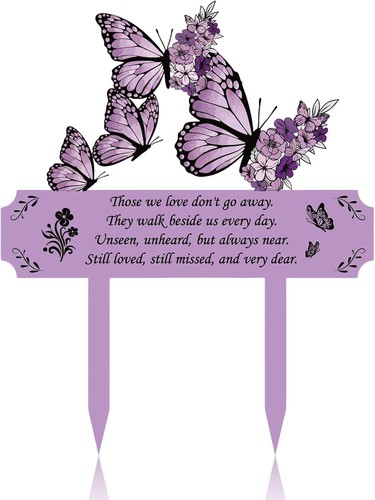 Purple butterfly grave - butterfly,