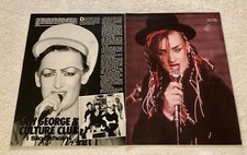 BOY GEORGE 1983 CULTURE CLUB Clipping Poster Swedish Music magazine Okej 1980s