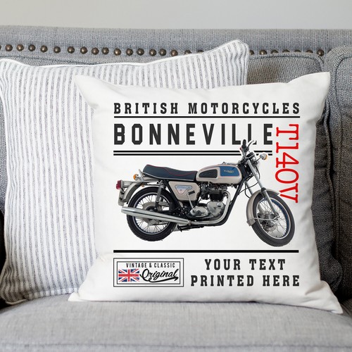 Personalised motorbike cushion - personalised,