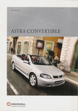 Vauxhall Astra Convertible Mk4 2001 UK Market Sales Brochure 1.8i 2.2i