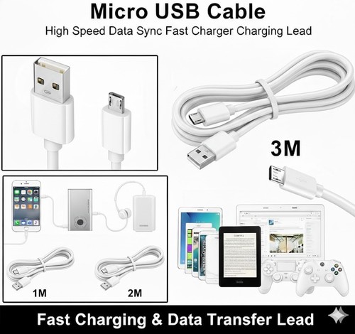 Micro usb cable 3m - usb,