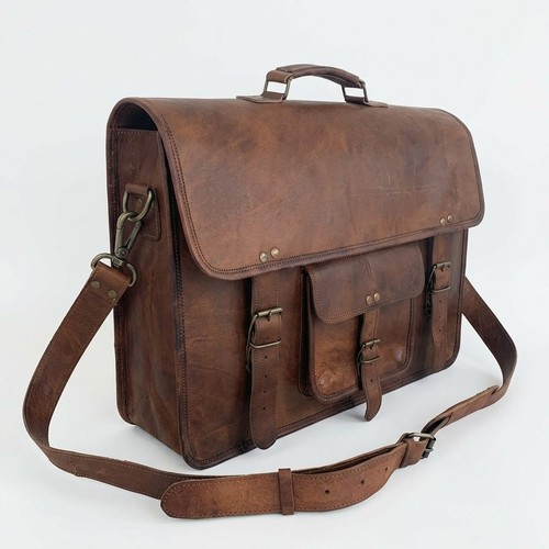 Leather messenger bag vintage - bag,