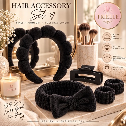 Piece spa hair accessory set - piece,