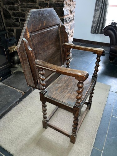 Antique oak metamorphic chair - antique,