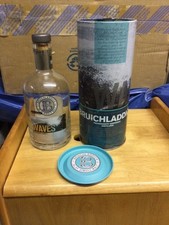 Bruichladdich Islay Malt Waves, empty bottle and case