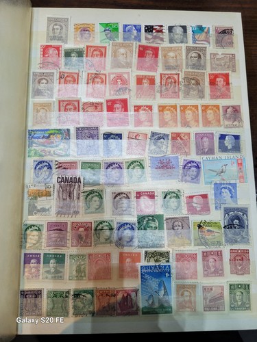 Vintage stamp album partially - vintage,