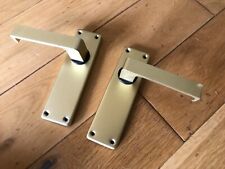 Pair of Vintage 60/70's Retro Gold Aluminium Door Handles shed