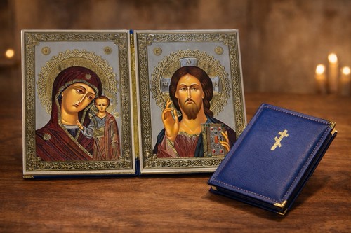 Handmade orthodox diptych - handmade,