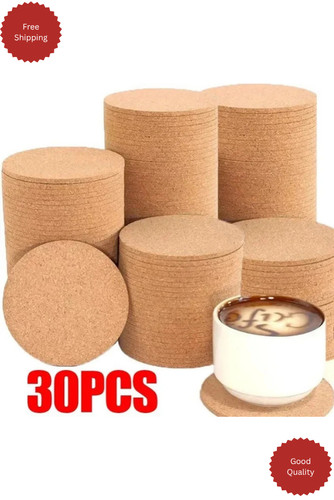 Pcs non slip cork coaster - 30,