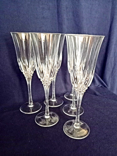 Set clear glass champagne - 6,