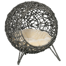 Cat House Kitten Basket Rattan