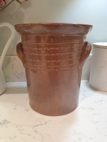 Vintage stoneware antique salt - vintage,